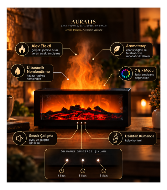 AURALIS Alev Efektli Aroma Difüzör